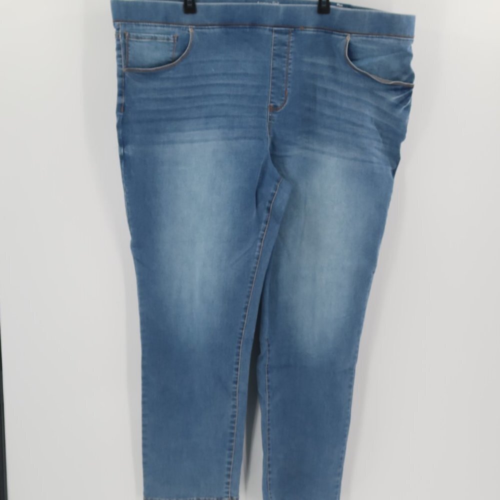 Terra & Sky Women's Plus Pull On Fitted Stretch Jeans Size 3X (24W-26W) NWT